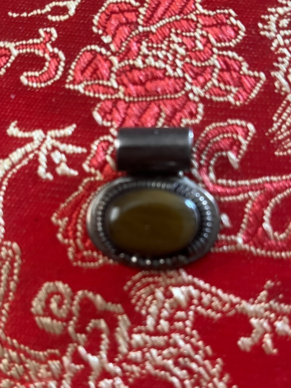 Vintage-Inspired tigers eye Stone Pendant Necklace 925 silver